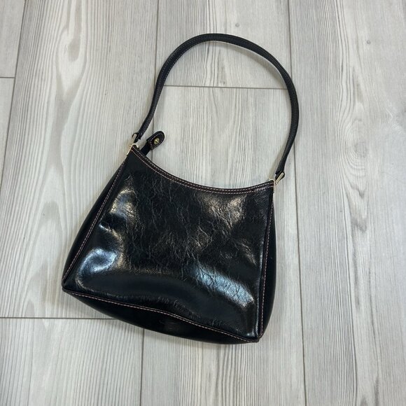 Liz Claiborne Black Leather Bag - Picture 2 of 11